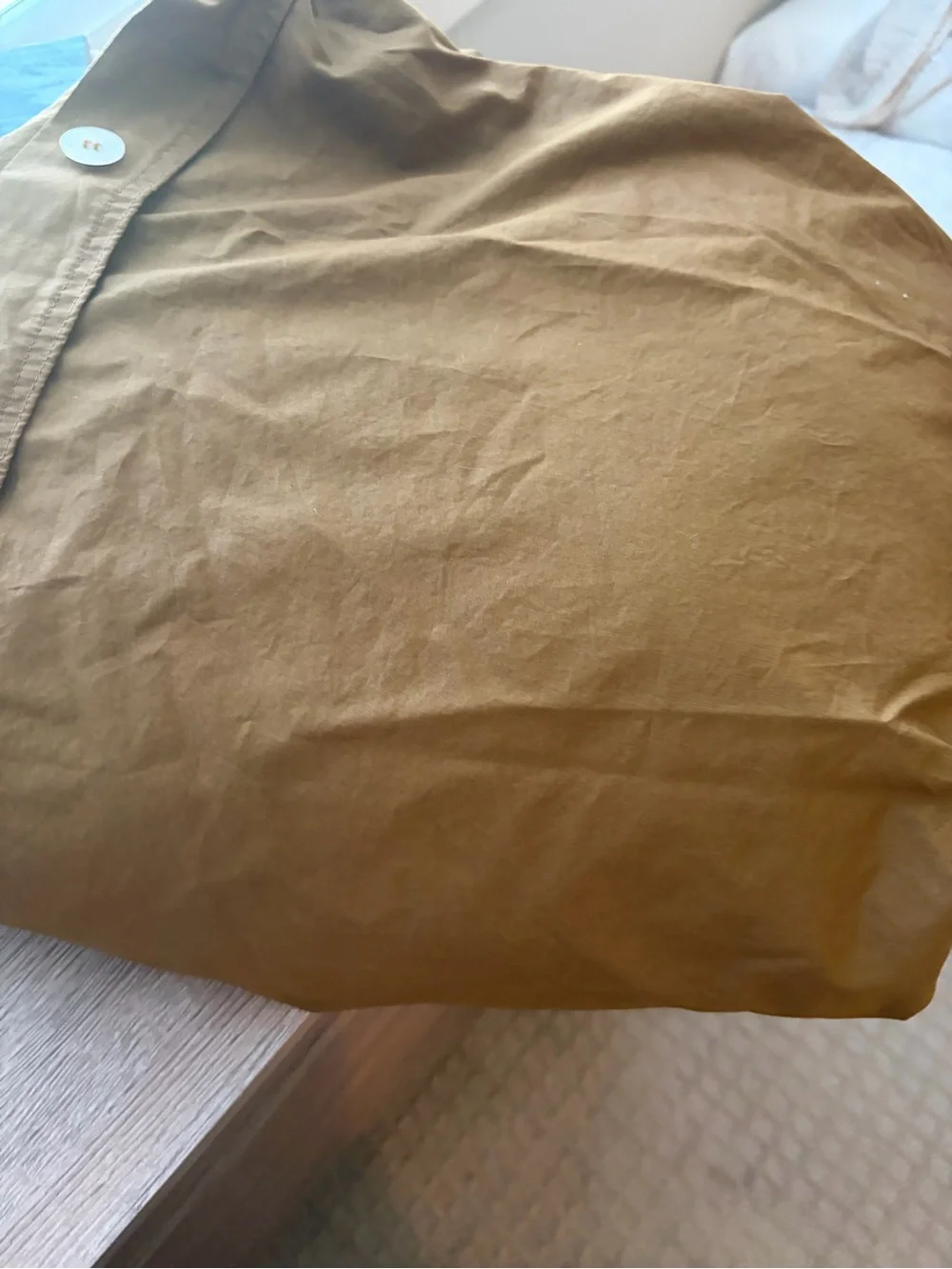Restoration Hardware King burnt Carmel Brown Button-Closure Duvet Cover